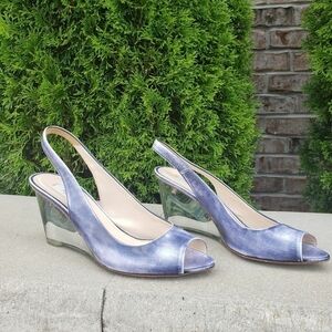 Prada Milano Sling-back Clear Wedges Size 39